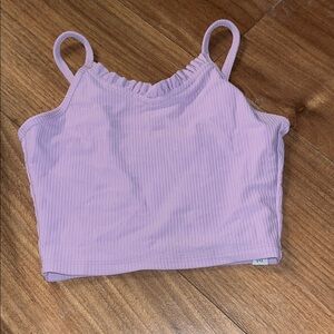 Lavender Ribbed Crop Top